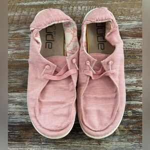 Hey Dude Wendy Linen Pink Size 11 Good Used Condition